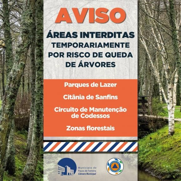 INTERDI&Ccedil;&Atilde;O DE ACESSO A TODOS OS PARQUES DE LAZER E ZONAS FLORESTAIS DO CONCELHO
